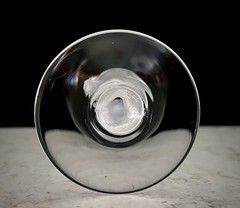 Bayel Crystal Venus Bacchante Wine Glass France Frosted Nude Figural Stem Goblet