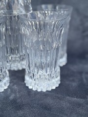 Fostoria Monarch Clear Crystal Highball Glass Tumbler Heavy 5.5″ Elegant Set 6