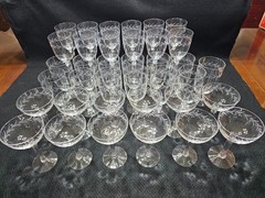 Fostoria Holly Clear Crystal Stemware Set – Mint Condition