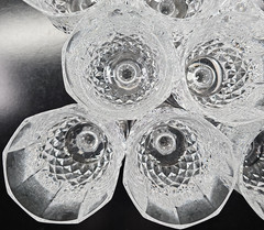 8 Cristal D’Arques Longchamp Water Goblets Set Elegant Crystal Etch Stemware Lot