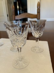 Set of 5 Waterford LISMORE 5 7/8′» Wine Claret Liquor Glasses – Excellent