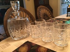 Vintage German-made Cut (REAL) Crystal Drinking Glasses FULL SET