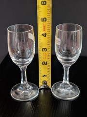 Vtg Set of 2 ZWEISEL GLAS Germany Cordial Port Wine Glass Taster 4.75″ tall NOS