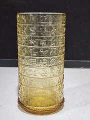 RARE Vintage Imperial Glass TEXAS BRANDS SADDLE 5 7/8″ Drinking Glass Tumbler