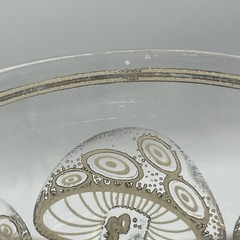 Culver 22K Gold Mushroom Vintage Lowball Drinking Glass MCM Set of 6 Cocktail