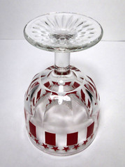 4 Bartlett & Collins Goblets 16 oz Red Stars & Stripes 6″ Beer Mugs