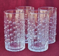 MESI Tapio Wirkkala Iittala Finland Mid C Modern NECTAR Glasses Tumblers Set 4