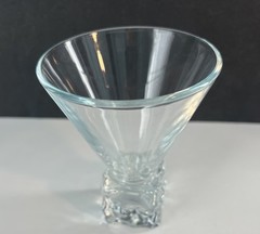 Melting Ice Cube Stem Martini Glasses 4.75″ Tall 6 oz Set Of 3 Vintage