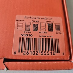 Salviati Venezia Bicchieri da Vodka Set of 6 Murano Shot Glass Box EC 55510