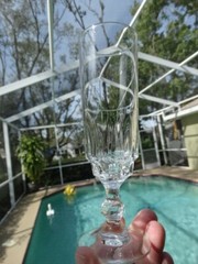 Cristal D’arques/Durand Clear Vertical Design Knob Stem (CRA33) Fluted Champagne