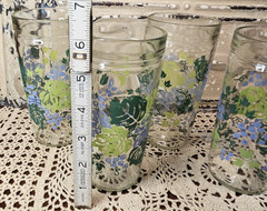 Set of 4 MCM Vintage Grape Vine Jelly Jar Drinking Glasses Anchor Hocking 14 oz