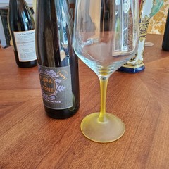 Yellow Green Wine Glasses Variety Set of 4 Mouth Blown Glasses 9 & 10 inches