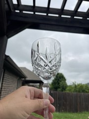 Set Of 3 Marquis Waterford Crystal Markham Wine Glasses Goblets 8.5”