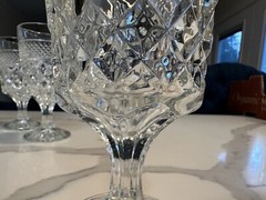 Vintage Set Of 4 WEXFORD 6 3/4” WATER Goblets By Anchor Hocking 8 oz