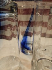 Set of 4 Libbey Blue Ribbon Impressions-On the Rocks Drinking Glasses 16oz EUC