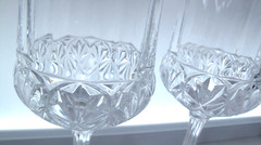 Cristal De Flandre Fascination Water Goblets 24% Lead Crystal Set of 4 Vintage