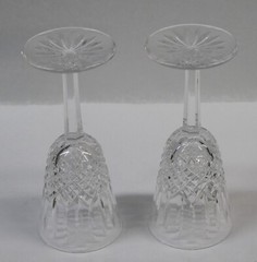 Pair of Vintage BALLYBAY SHERRY Waterford Crystal Wine Glasses 5 1/8″ Tall w/Box