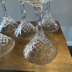 DUBLIN BY GODINGER SHANNON COLLECTION CRYSTAL MARTINI GLASSES. Set Of 5