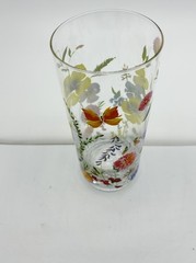 Mikasa Jolie Drinking Glass- 14 Oz Floral Cottagecore