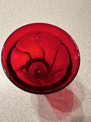 Set of 4 Fostoria JAMESTOWN RUBY RED Water Iced Tea Wine Footed Goblets 6”