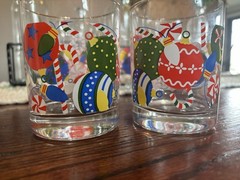 Libbey Christmas rocks glasses design candy canes ornaments & holiday lights 8