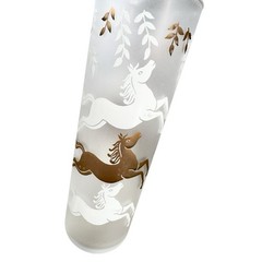 Four Frosted Vintage 1950’s Libbey Cavalcade Jumping Horses Highball Tumblers