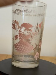 Wizard of Oz Dorothy Decorated Clear Glass Tumbler with Pink Graphics