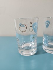 Vintage 1950’s Federal Glass MCM Atomic Amoeba Boomerang Shot Glasses 4