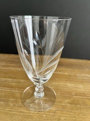 Crystal Fostoria Spray Iced Tea Glass,Excellent Condition