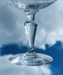 Baccarat Trefle Champagne Sherbet Coupe Glasses Crystal Art Nouveau 9536