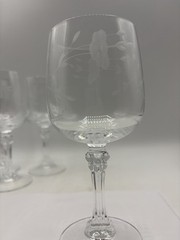 Set of 8 Princess House Heritage Crystal 7″ Water Goblets #418 – Excellent