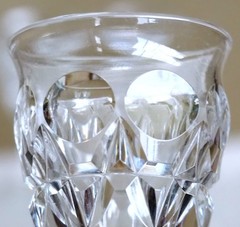 Set of 4 beautiful Crystal vintage Tudor ‘Raleigh’ sherry glasses – England