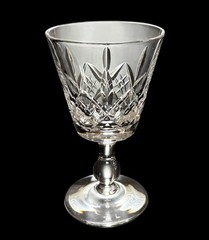 Set Of 4 Vintage Stuart Crystal Glengarry 4.75” Claret Wine Glasses Signed EUC