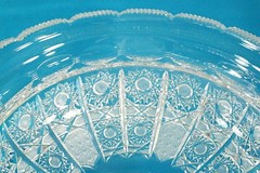 Very Rare Dresden Crystal Compote Centerpiece/Punch Bowl 11 3/4″ D Germany