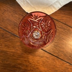 Vintage Cordial Sherry Glass PINK 4.75” Tall.