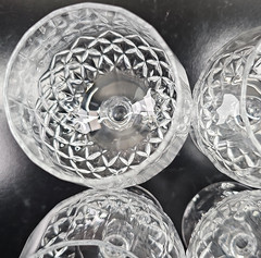 4) Cristal D’Arques Longchamp Brandy Glass Set Crystal Cut Snifters Stemware Lot