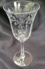 Vintage Lenox Crystal Goblet «Castle Garden» Etched Perfect Condition