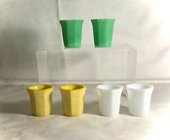 6 Akro Agate «Octagonal» Child’s Set Tumblers