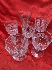 EAPG early American pressed glass goblets LOT of 6