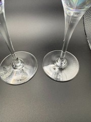 Bohemia Iridescent Crystal White Wine Glasses Long Stem – Set of 5