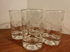 Libbey Small Coin Dot Pattern Optic 16 Oz Tumbler (Set Of 6 & 4 Juice )