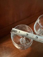 Bohemia Claudia Fine Lead Crystal Water Goblets Set 2 Czechoslovakia Faceted