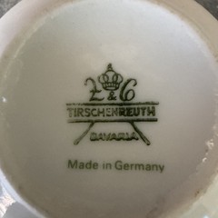 Vintage Tirschenreuth Bavaria Demitasse Cups (2) 2.25”X2”Germany Porcelain