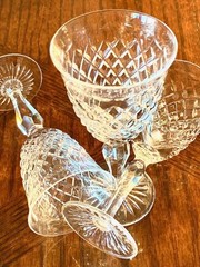 Stuart Crystal Sherry /Port Glasses Vintage Hardwicke 5 Pristine Set
