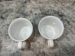 Paul Barclay England Mug Set x2 Sailboats Steamships Nautical Tea Coffee Retro