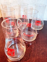 Set Of 6 Vintage Classic 7UP Glass Tumblers