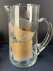(CG-968) Vintage Pernod French Barware 11pc Pitcher 10 Mixed Glasses
