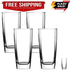 Rio Drinking Glasses 4-Pieces, 16-ounce, dishwasher safe
