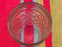 Vintage 6-Lot Anchor Hocking Clear Quilted Diamond Point 6″ Tumbler Glasses