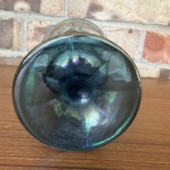 Vintage Indiana HARVEST GRAPE Blue Iridescent Carnival Glass 8 Oz Water Goblet